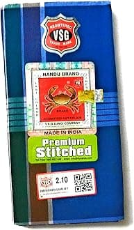 Men's Cotton Stitched Lungi Free Size One Size Multi Colored