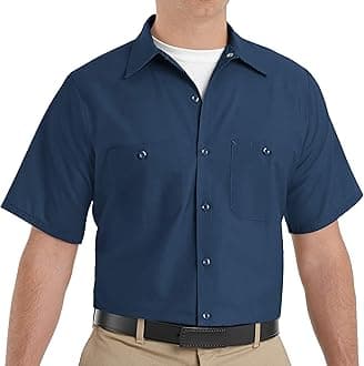 Red Kap Men's Short Sleeve Enhanced Visibility Industrial Work Shirt