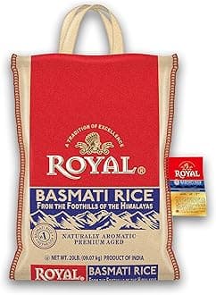 Authentic Royal - Naturally Aged Long Grain Indian White Basmati Rice - 20 Pound
