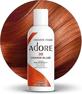 Semi Permanent Hair Color (039 Orange Blaze) | Vegan & Cruelty-Free Orange Hair Dye | No Ammonia, No Peroxide, No Alcohol | 4 Fl Oz