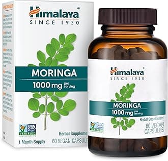 Organic Moringa - Herbal Superfood Antioxidants Supplement Supporting Wellness, Vitality, and Oxidative Stress - Vegan, Non-GMO, Gluten Free, 1000 mg, 60 Capsules