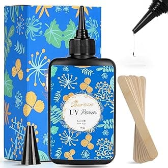 Bsrezn 100g UV Resin Hard with 8 Wooden Sticks Premixed Resina UV for Jewelry Making (100g x 1)