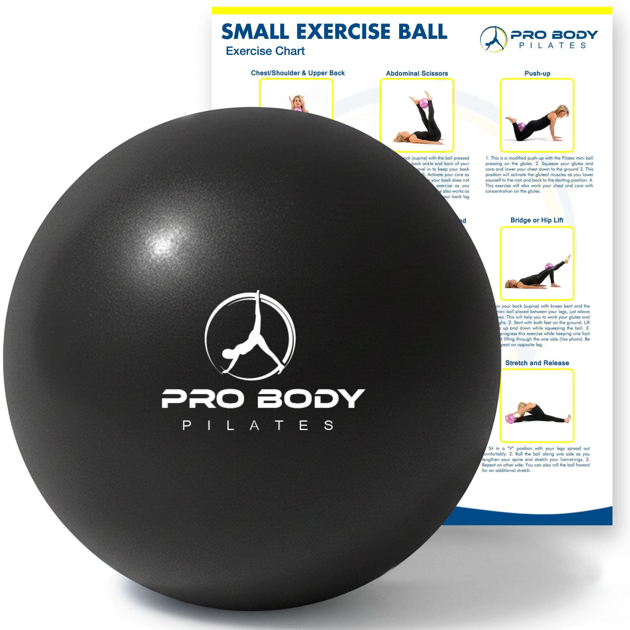 ProBody Pilates Mini Exercise Ball - 9 Inch Bender Ball For Stability, Barre, Pilates, Yoga, Core Training And Physical Therapy
