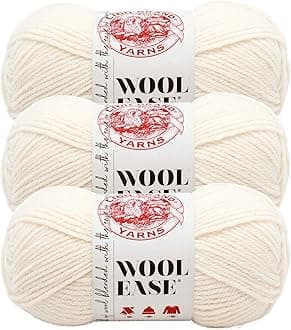 Lion Brand Yarn Wool-Ease Yarn, Worsted-Weight Yarn for Knitting and Crocheting, 3 Pack, Fisherman