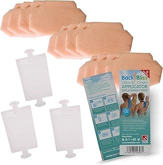 Replacement Refill Pads 12x for Back Bliss Lotion Applicator for Your Back Body - Pack of 12 Pads
