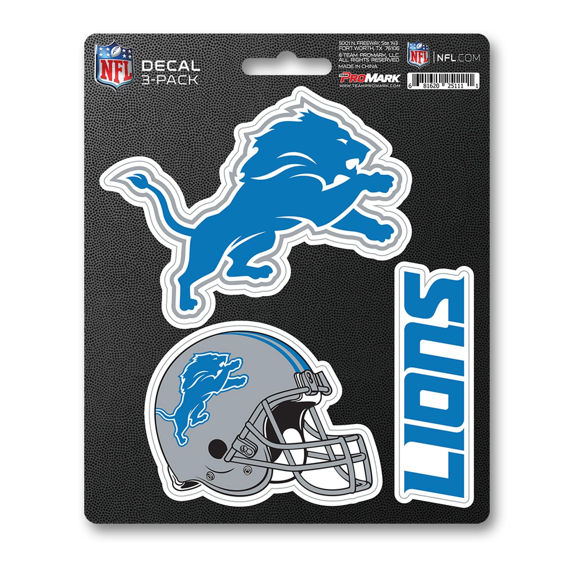 NFL Team Decal, 3-Pack