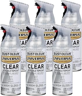 302110-6PK Universal Spray Paint, High Gloss Clear