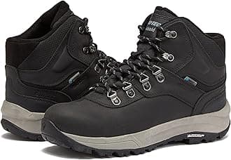 HI-TEC Altitude VI I WP Leather Waterproof Men's Hiking Boots, Work Boots for Men, Outdoor Trekking Trail and Backpacking Shoes with Michelin Rubber Outsoles - Black or Brown, Medium or Extra Wide