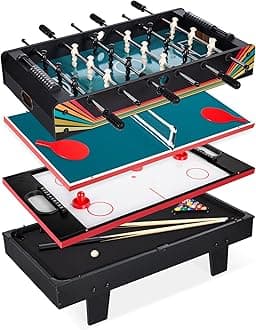 Best Choice Products Multi-Game Table Series – Interactive 4-in-1 and 11-in-1 Game Tables for Kids with Foosball, Air Hockey, Billiards, Ping Pong & More | Childrens, for Home, Play Room, Rec Room