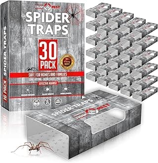Spider Traps for Inside Your Home (30 Traps) - Spider Catcher Insect Traps Indoor - Spider Traps Indoor Bug Traps Sticky Traps for Spiders - Pre Baited Ultra Sticky Insect Glue Traps - Trap a Pest