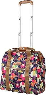 Design Pattern Carry on Bag Wheeled Cabin Tote (Elephant Rain)