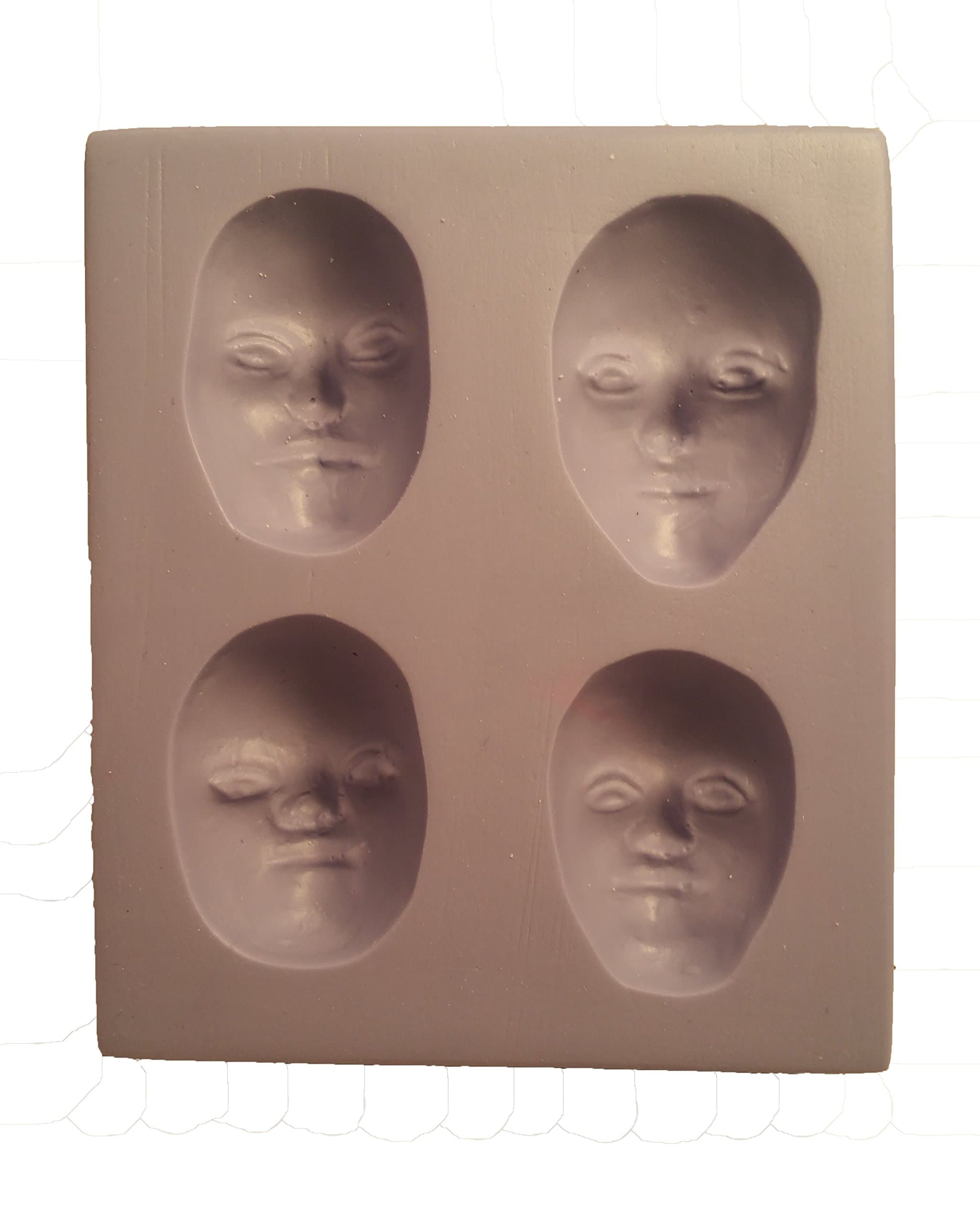 Silicone 4 Face Cabochon Push Mold (Larger)