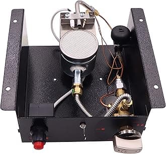 Meter Star Gas Heating Kit Replacement,Propane Gas Glass Tube Heater Control Box Intake Air 3/8" Male Thread Outdoor Heater Controller Heating Stove Heating Assembly Kit