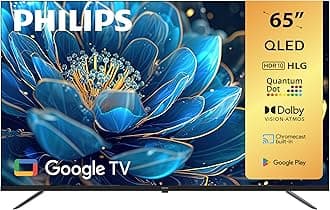 PHILIPS (FLAGSHIP MODEL) 65 INCH PREMIUM QLED GOOGLE SMART TV | WORLDWIDE WARRANTY | DOLBY VISION & ATMOS | ADVANCED IMAGE PROCESSOR | QLED GOOGLE SMART TV WITH ULTRA -ADVANCED FEATURES