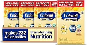 Enfamil NeuroPro Baby Formula, Brain Building Duo DHA & MFGM, Exclusive Immune Supporting HuMO6 Blend, Powder Infant Formula, Baby Milk, 36.4 Oz, 4-Pack