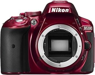 Nikon D5300 Digital SLR Camera - Red (24.2 MP, AF-P 18-55VR Lens Kit) 3-Inch LCD Screen