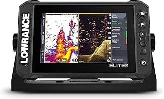 Elite FS 7 Fish Finder with HDI Transducer, Preloaded C-MAP Contour+ Charts