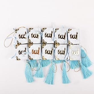 Set of 10 Quran Book for Muslim Favors Quran Book Arabic Hajj Favors Car Hanging Quran Islamic Gift (Blue)