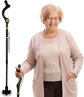 Campbell Posture Cane Foldable Walking Cane for Men and Women - FSA/HSA Eligible - Editorial Recommended