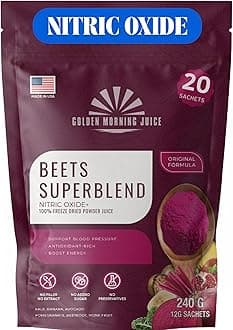 Beets Superfoods Blended Powder Juice: Nitric Oxide Booster & Energy Blend | Beetroot Pomegranate Powder to Extend NO & Blood Flow | No Added Sugar, Freeze-Dried
