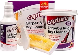 Capture Carpet Total Care Kit 250 - Home Couch and Upholstery, Car Rug, Dogs & Cats Pet Carpet Cleaner Solution - Strength Odor Eliminator, Stains Spot Remover, Non Liquid & No Harsh Chemical