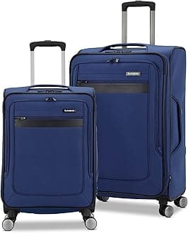 Samsonite Ascella 3.0 Softside Expandable Luggage with Spinners, Light Plum, 2PC SET (Carry-on/Medium)