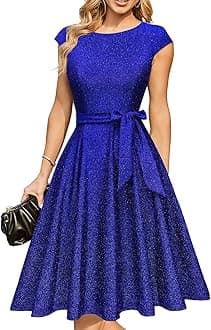 DRESSTELLS Women's Cocktail Dresses, Formal Wedding Guest Church Modest Graduation Party Prom Dress 2025