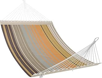 Patio Watcher 13 FT Quick Dry Textilene Hammock - Outdoor Double Hammock - Heavy Duty Hammocks for Outside - 450 lbs Capacity - Coffee