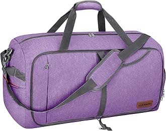 CANWAY65L Travel Duffel Bag, Foldable Weekender Bag with Shoes Compartment for Men Women Water-proof & Tear Resistant