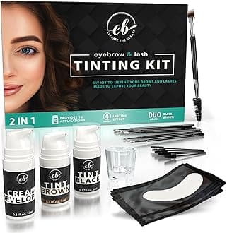 Eyebrow and Lash Kit | Brown and Black | Instant Color for Eyebrows and Lashes | 10 Applications | Perfect With Brow Lamination Kit | Vegan 2 in 1 Solution