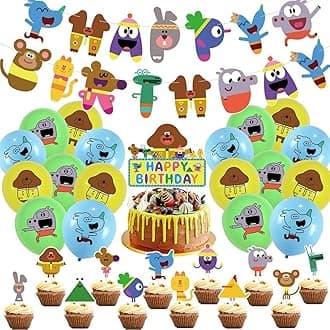 Duggee Birthday Party Supplies Hey Duggee Birthday Party Decorations Happy Birthday Banner,Cake Topper, Balloons Birthday Party Supplies