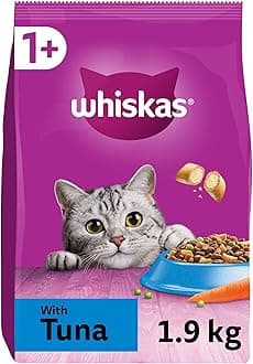 Whiskas 1+ Tuna, Adult Cat Dry Food, 1900g