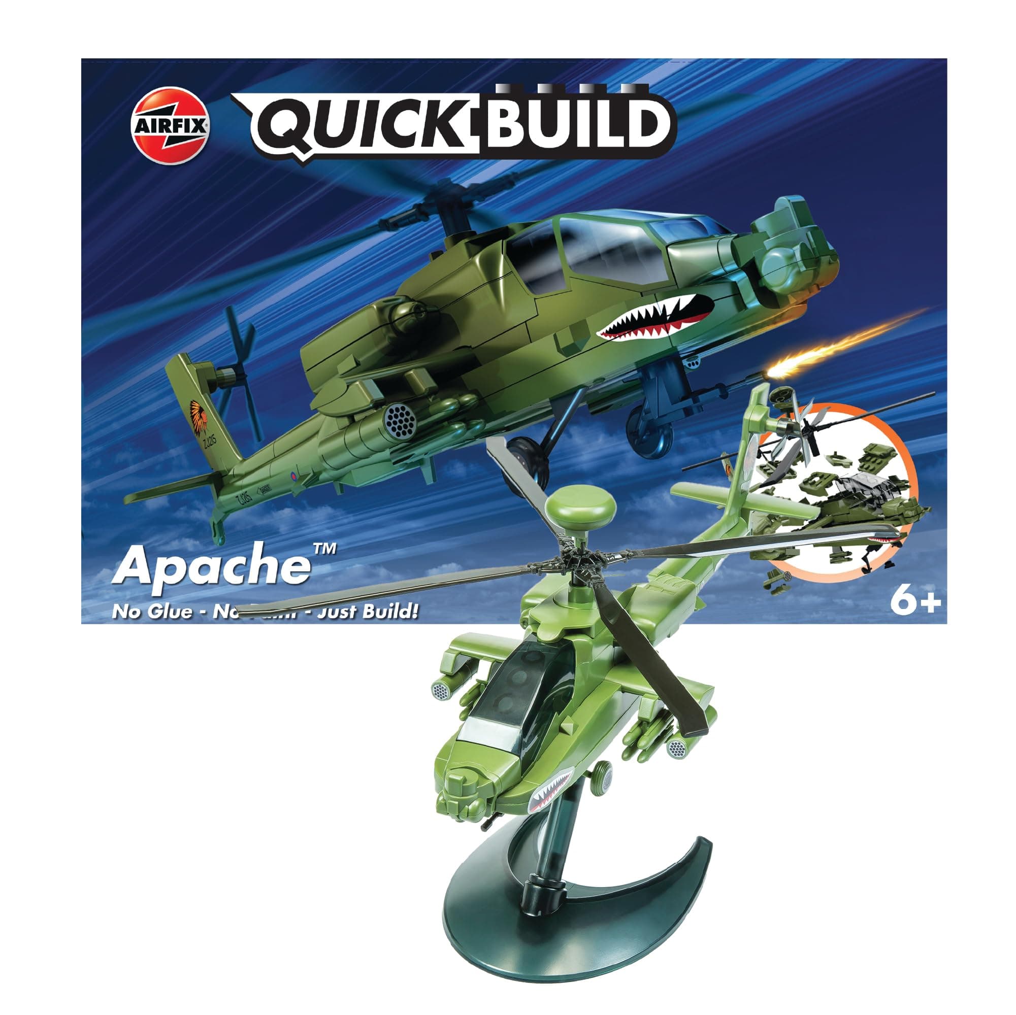 Quickbuild Boeing Apache Airplane Model Kit, Multi