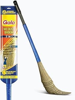 Gala No Dust Floor Broom- (Freedom from New Broom Dust- Bhusa) 2-in-1 - with Extendable Handle (1)
