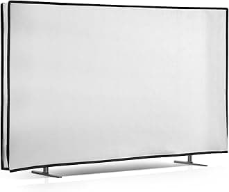 kwmobile Dust Cover for 24" TV - Fabric Case TV Protector for Indoor Flat Screen TVs - White
