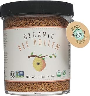 Greenbow Organic Bee Pollen - 100% USDA Certified Organic, Non-GMO, Halal, Kosher Certified, Pure & Natural Bee Pollen - Superfood Packed with Proteins, Vitamins & Minerals - Gluten Free - 311g