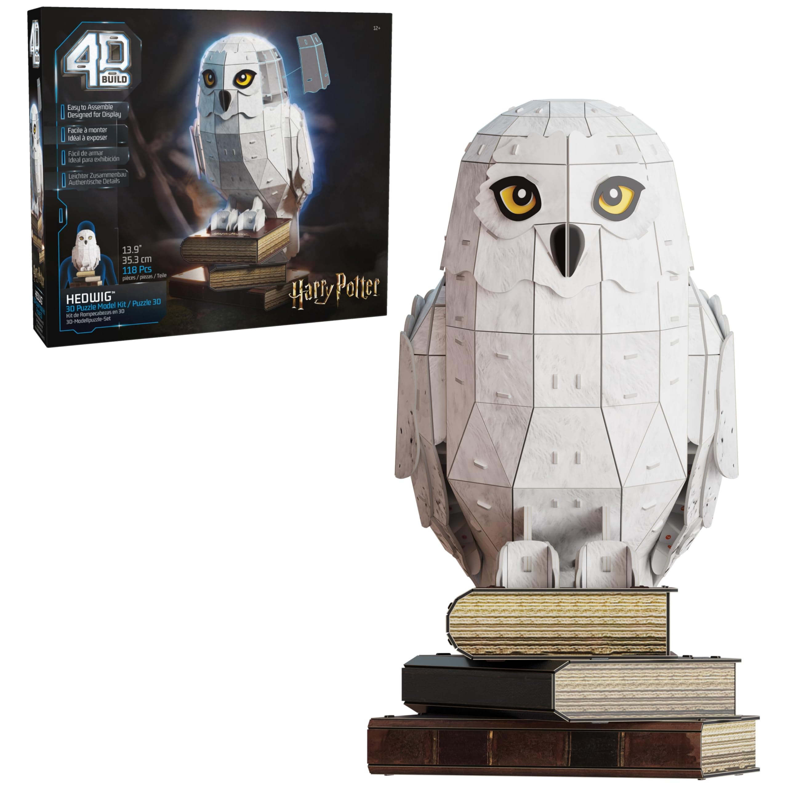 Harry Potter Hedwig 3D Model Kit, Harry Potter Collectibles & Desk Decor, Adult Building Toys, 3D Puzzles for Adults & Teens, 118 Pieces, for Ages 12 & Up