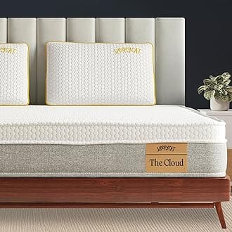 SleepyCat Cloud Mattress | Hotel-Like Quilted EuroTop with Memory Foam & Latex | No-Motion Transfer Pocket Spring | Pressure Relief & Luxurious Feel | Queen Size (72x60x8 Inches)