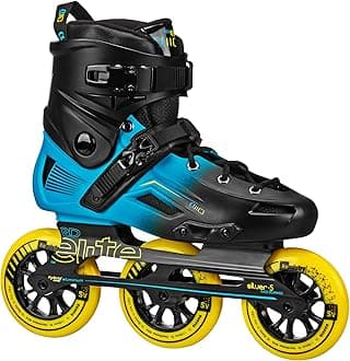 Roller Derby Elite Alpha 110mm 3-Wheel Inline Skate Size 11, Black/Yellow