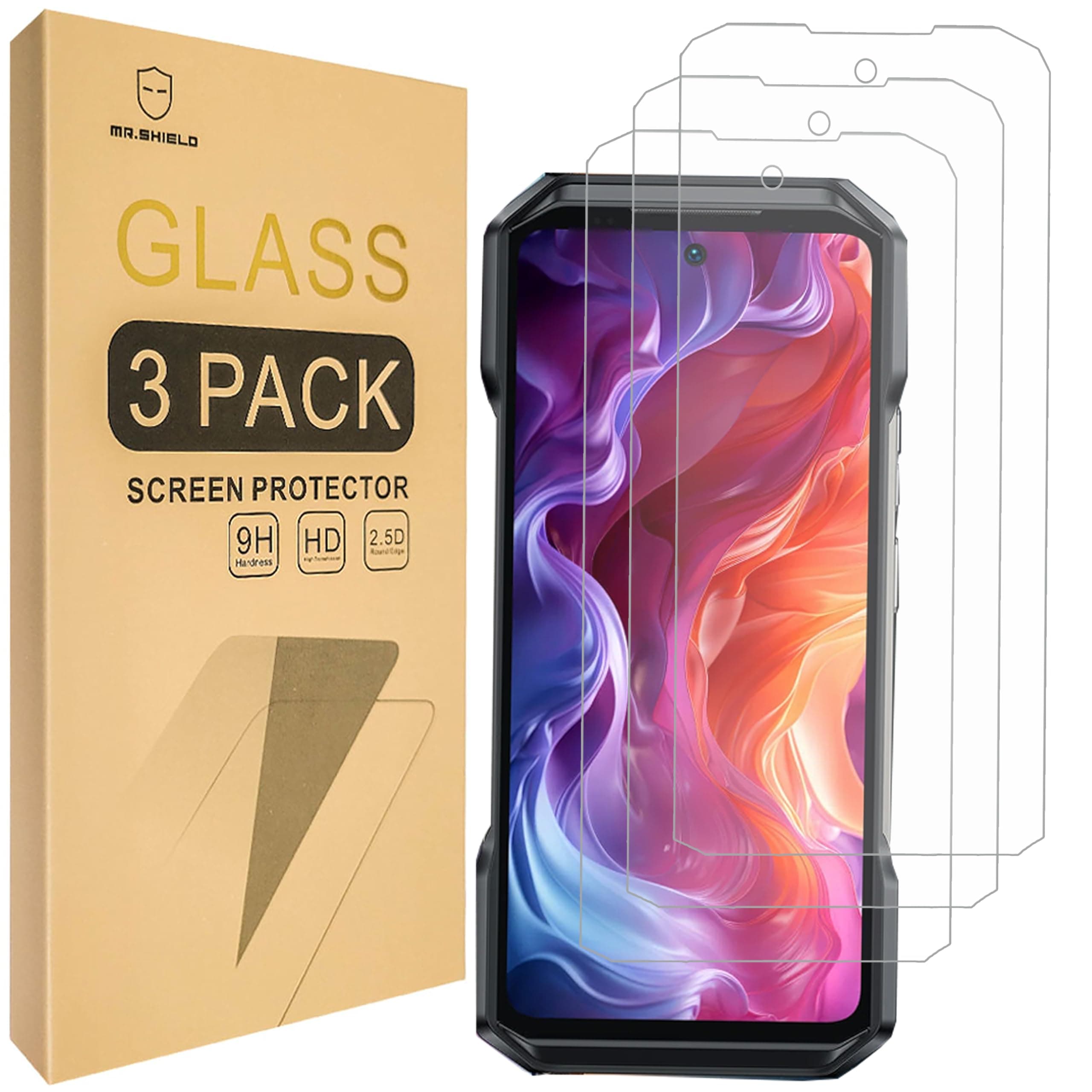 Screen Protector compatible with Ulefone Armor 27 / Armor 27 Pro/Armor 27T / Armor 27T pro [3-PACK] [Tempered Glass] [Japan Glass with 9H Hardness]