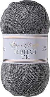 Utopia CraftsDK Double Knitting Yarn, 100g (Grey Heather)