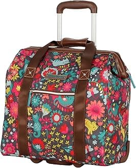 Lily Bloom Design Pattern Carry on Bag Wheeled Cabin Tote (Playful Gray)