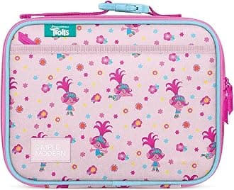 Simple Modern Trolls Kids Lunch Box for School | Reusable Insulated Lunch Bag for Toddler, Girl, and Boy | Meal Containers with Exterior & Interior Pockets | Hadley Collection | Trolls Poppy Mashup
