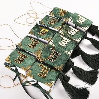 Set of 10 Quran Book for Muslim Favors Quran Book Arabic Hajj Favors Car Hanging Quran Islamic Gift (Green)