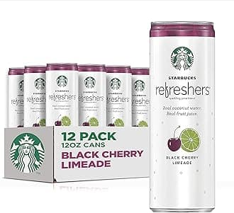 Refreshers with Coconut Water, Black Cherry Limeade, 12 fl oz. cans (12 Pack)