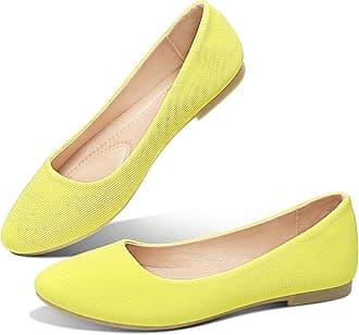 - Round Toe Women Flat Shoes Slip on Girls Dress Black Ballet Flats