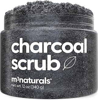 Premium Activated Charcoal Scrub 12 OZ - All Natural Pore Minimizer - Reduces Wrinkles, Blackheads & Acne Scars, Anti Cellulite Treatment - Body & Face Cleanser - Face Scrub & Body Scrub
