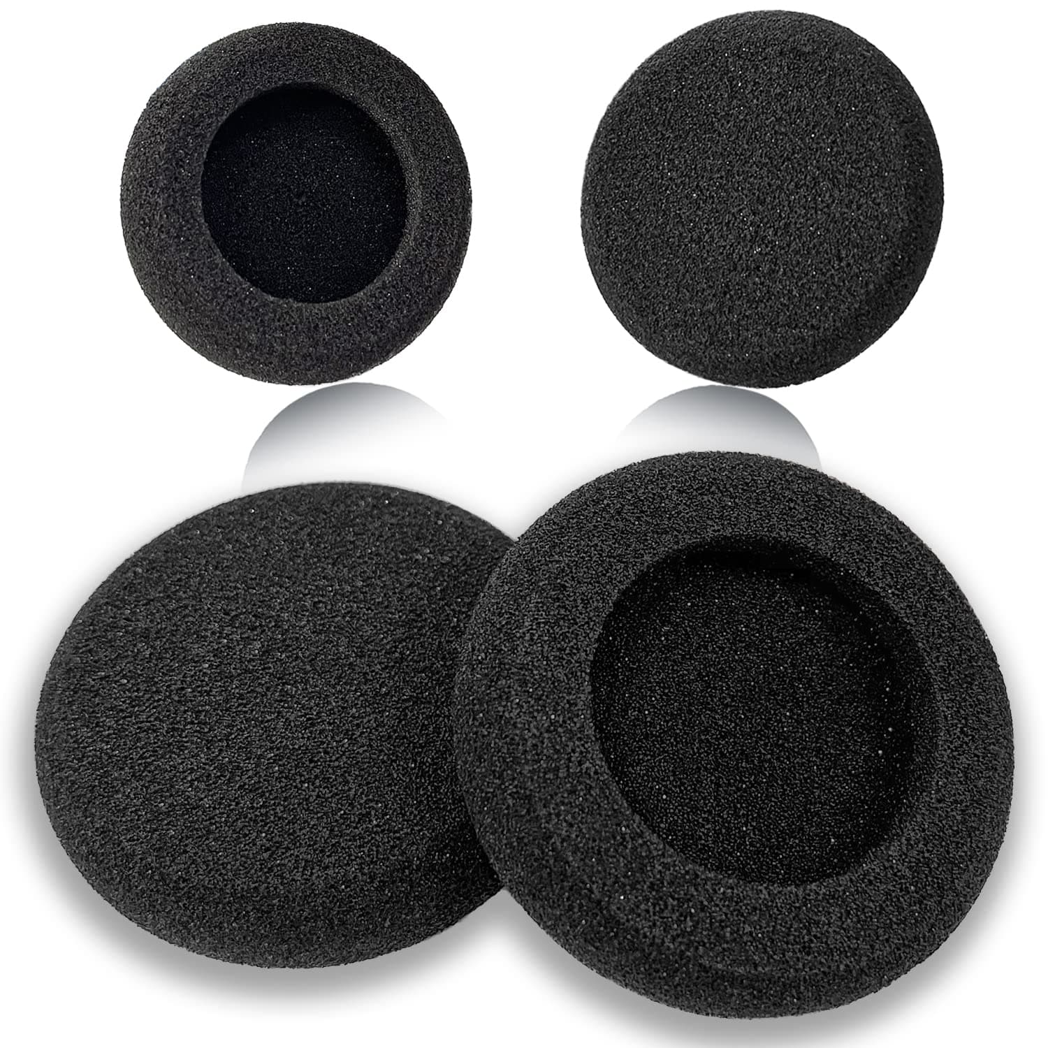 Ear Cushions for Jabra Headset Ear Pad Replacement Foam Earpads Designed for Jabra PRO 920 9450 Biz 1500 1900 2400 GN2000 Plantronics HW251N HW510 Blackwire C310 C320 3210 3220 3320 Headphone (4 Pack)