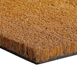 FloorPro Living Coir Matting for Entrances - Tough Bristles - Doorway Coconut Entrance Mat Strips - Cut to Size - Doormats (0.6m x 1m (60cm x 100cm))