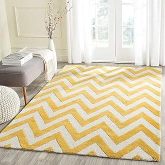Carpet for Living Room Rugs for Bedroom 6x9 feet Floor mat Yellow White Color